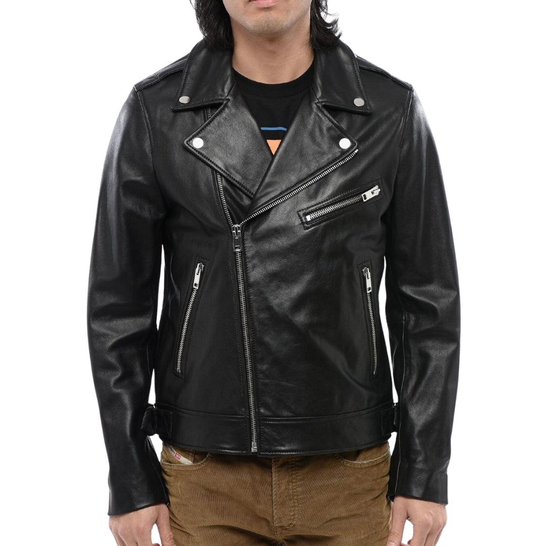 Diesel L-garrett-r Zwart Leren Jack