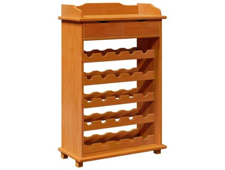KDVXBCQJH Weinregal Braun 58x28x90cm Holz Flaschenregal Stehend Platzsparendes Flaschenregal im rustikalen Landhausstil, schafft dekorative Ordnung und gemütliche Akzente in Ihrer Küche.