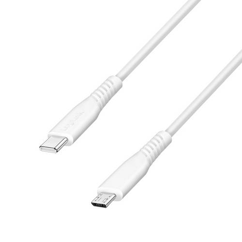 LogiLink USB-C Kabel USB 2.0 USB-C Stecker, USB-Micro-B Stecker 2.0m Weiß CU0244