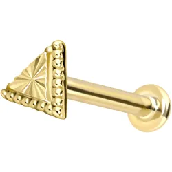 14 Karat Gold Labret mit Innengewinde DREIECK