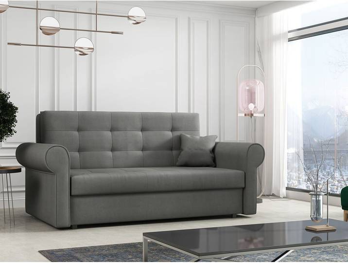 Sofa Clivia Silver III mit Schlaffunktion und Bettkasten