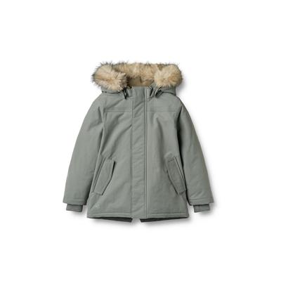 Winterjacke WHEAT "WHEAT Jacket Kasper", Jungen, Gr. 98, grau (thunder sky), 100% Nylon, unifarben, normal, ohne Ausschnitt, Jacken Winterjacke, winddicht