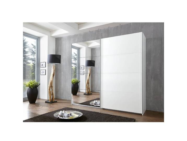 Armoire à portes coulissantes 225cm Blanc/Blanc