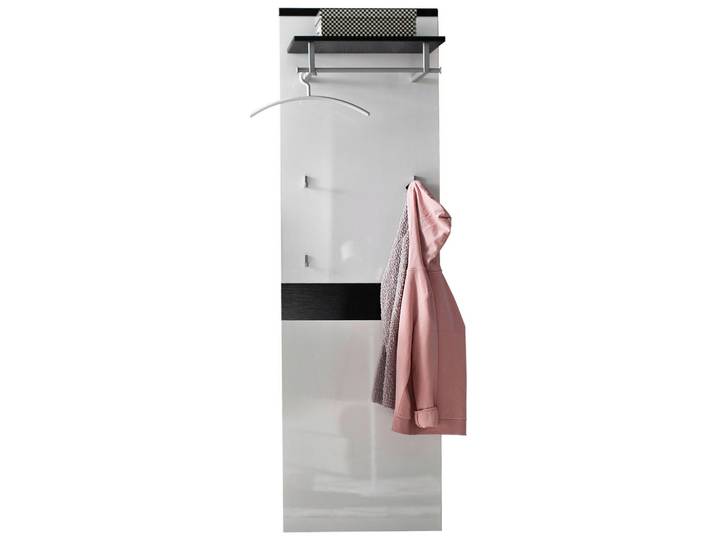 Moderano Garderobenpaneel, Weiss, Eichefarben, Holz, Holzwerkstoff, Eiche, furniert, 60x199x32 cm, Garderobe, Garderobenpaneele, Garderobenpaneele