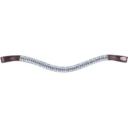 QHP Stirnband Havana Schwarz/Ice-blue FS 2022, Größe: Full
