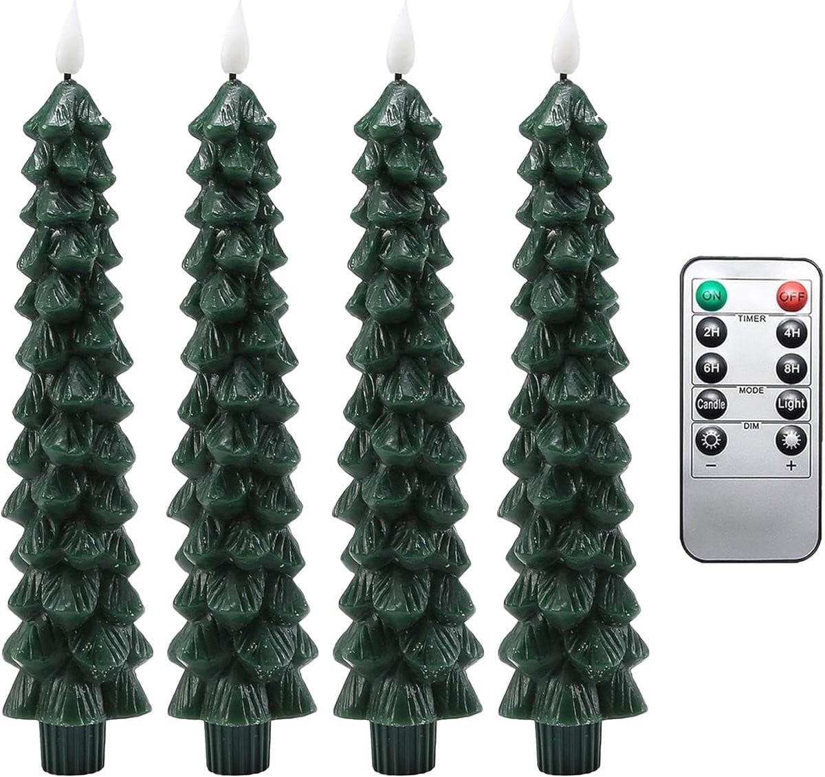 Vlamloze LED Kaarsen met Realistische Vlam Simulatie voor Feestelijke Decoratie - Wit