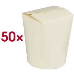 STARPAK Snackboxen 0.55 L To Go 50 Stück weiß, 7.5x10x8.5 cm