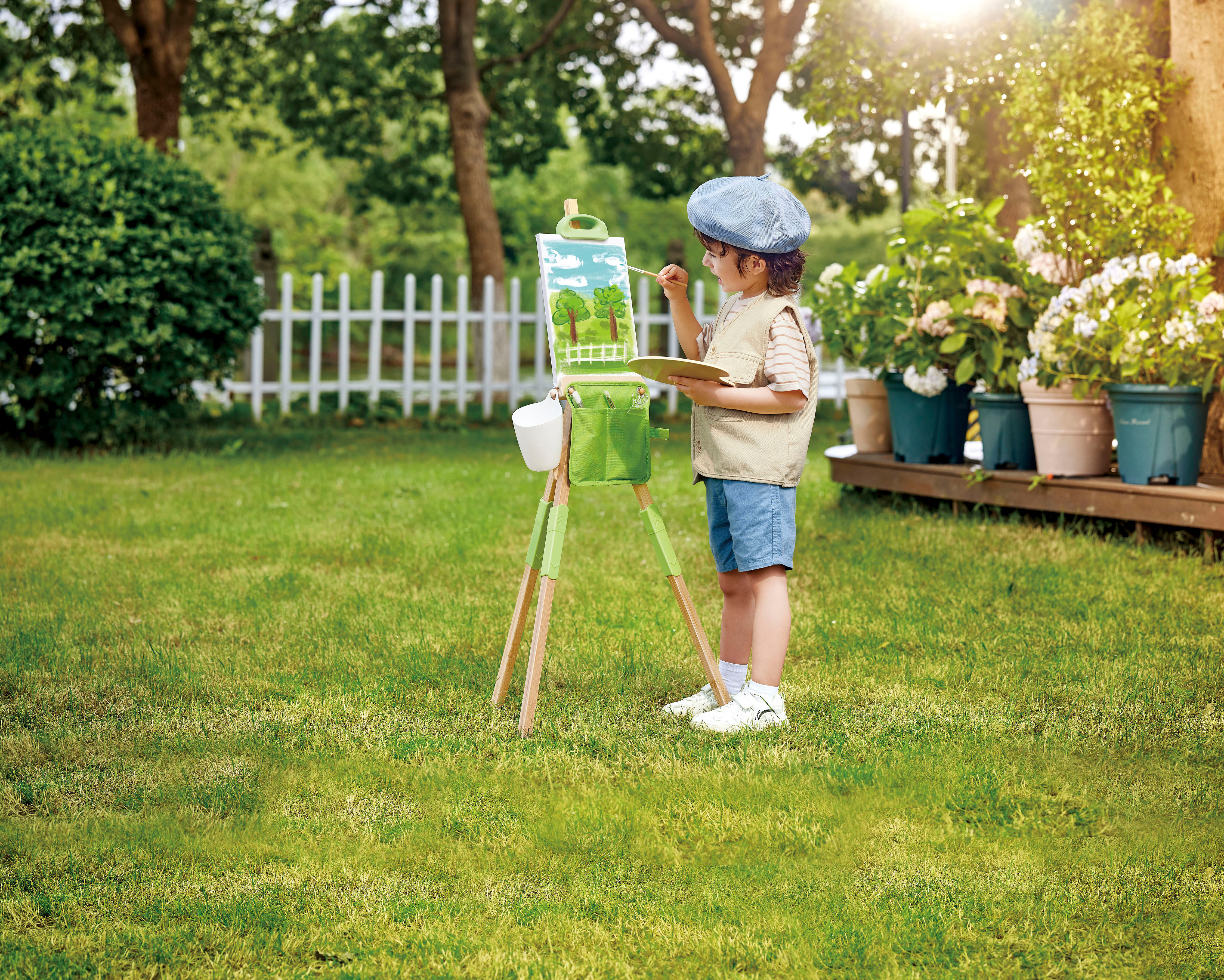 Tafel HAPE "Tragbare Bambus-Tafel", bunt, Tafeln, Kinder, B/H/L: 58,9cm x 105,4cm, Tafel, B:58,9cm H:105,4cm