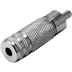 TRU COMPONENTS Klinken-Adapter Cinch-Stecker - Klinkenbuchse 3.5 mm Mono Polzahl:2 1 St. 1559805