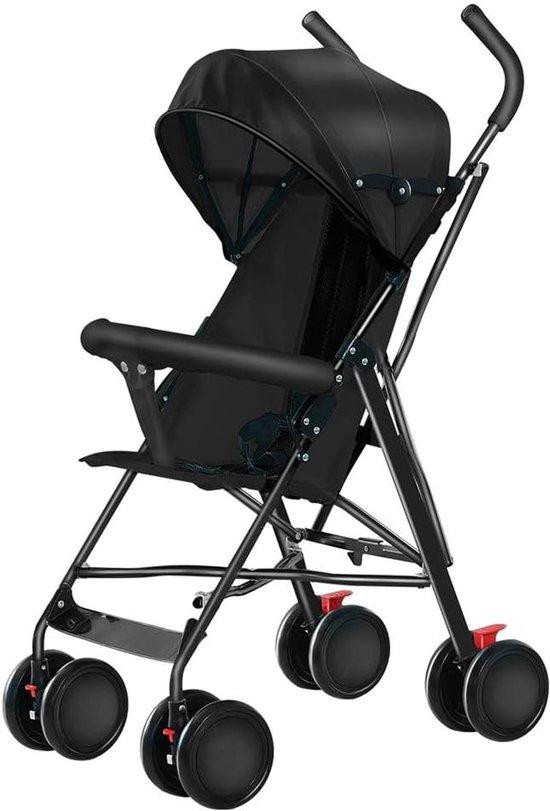 Homewell CITY kinderwagen buggy - Inklapbare compacte buggy voor stadswandelingen en reizen - Zwart - Tot 22 kg