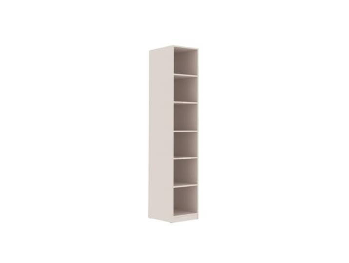 Regal offenes Standregal 40 x 206 x 51 cm Serie TRES modernes Schrankregal mit 6 Fächern Marmex Möbel TRES 10C graubeige Cashmere