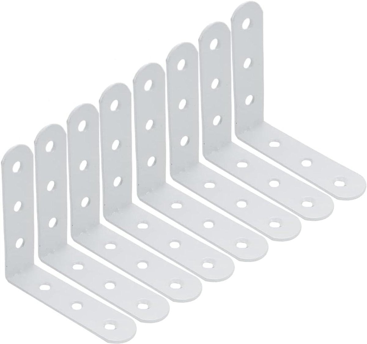Wit Haakse Hoekbeugel L-beugel voor het versterken van meubels, 6,8 cm