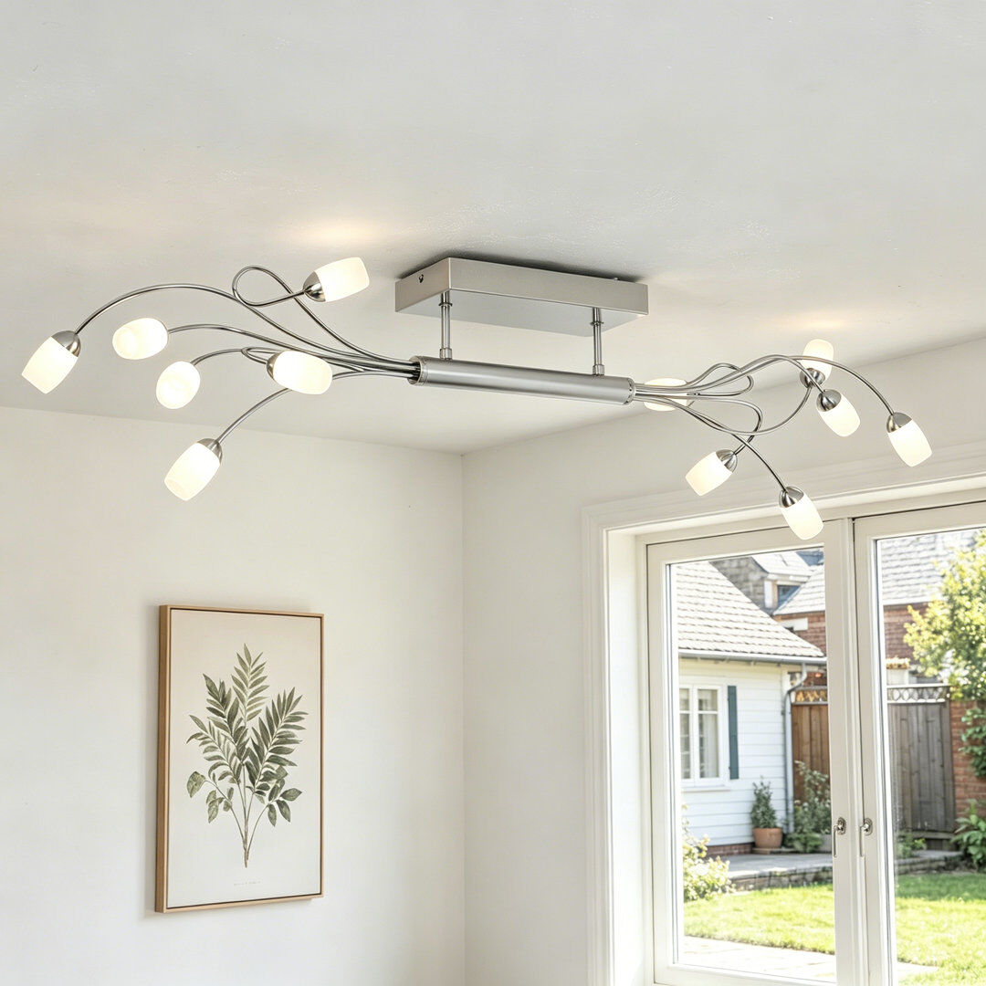 Blue Elephant 12 - Light 110cm Dimmable LED Flush Mount Chrome