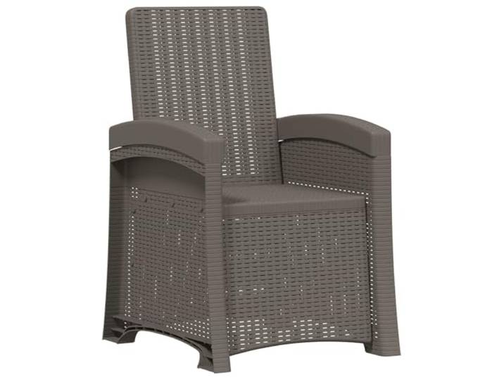 ZQQLVOO Liegesessel Garten Rattan-Optik Hellgrau PP 3-fach verstellbare Rückenlehne, wetterbeständig, für Terrasse und Balkon