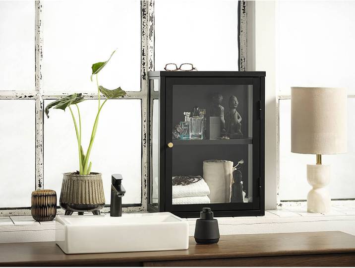 Vitrinenschrank Talavan 45 x 60cm Schwarz