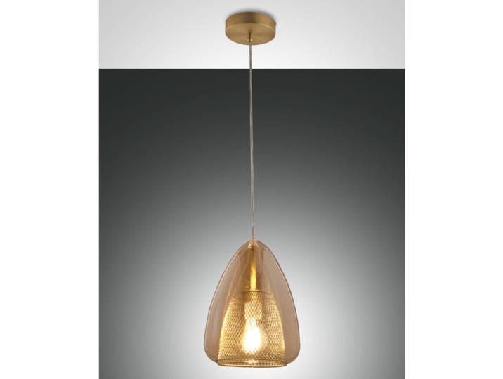 Fabas Luce Pendelleuchte Britton - Amber (Bernstein) , 1 (ein) M