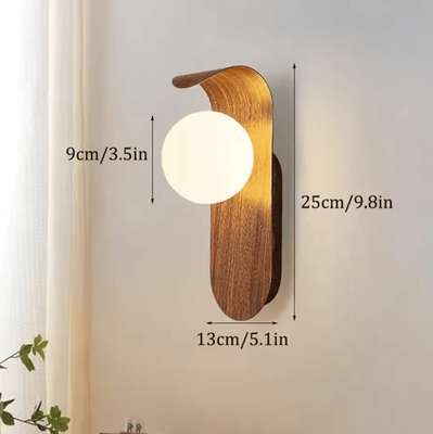 Inspire Curations 5W Wooden Glass Globe G9 Wall Sconce white 5w warm White (2700 3500k) other