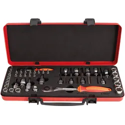 Unior Masterbits und Steckschlüssel-Set Unior | rot, 49-teilig, 1782M
