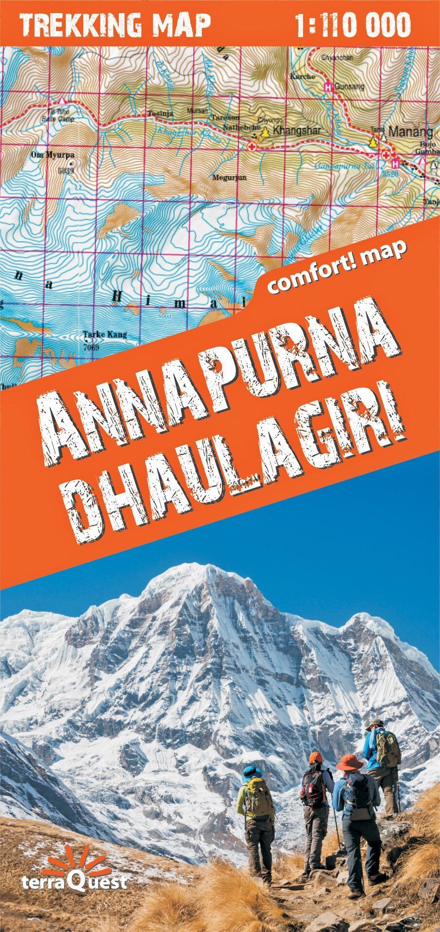 Terra Quest Carte de randonnée plastifiée - Annapurna, Dhaulagiri   TerraQuest