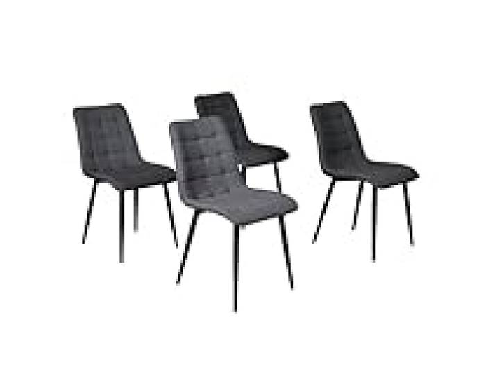 WEBER INDUSTRIES Lot de 4 chaises de Salle à Manger Muse/Gris foncé