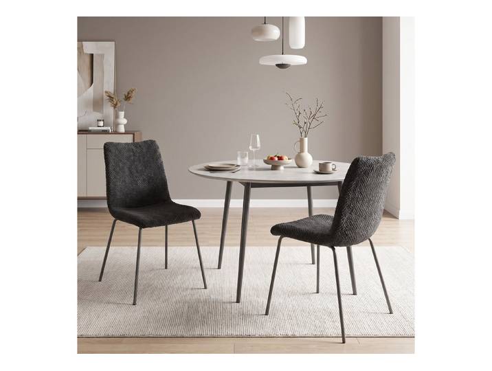 HOMCOM Esszimmerstuhl Küchenstühle mit Metallbeinen (Set, 2 St), 2er Set, Samtbezug
