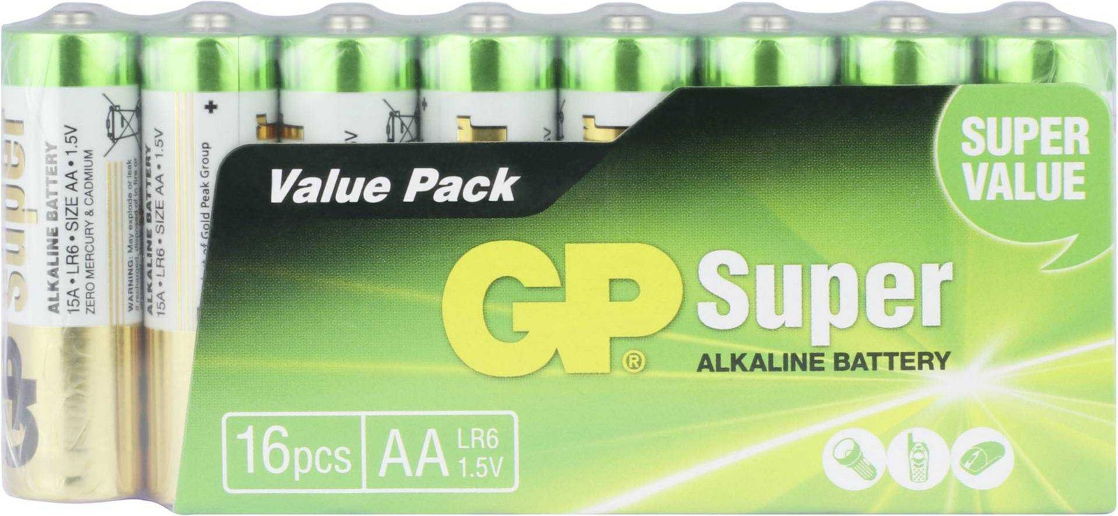 GP Batteries Super Alkaline AA Batterij LR06 Mignon