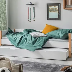 INFANSKIDS »Infanscolor« Kinderzimmer Kinderbett weiß 208x62x98cm / weiß-Buche