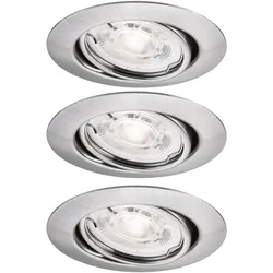 Paulmann, Einbauleuchte, Einbauleuchte Base Flat Set (GU10, Kunststoff, Metall)