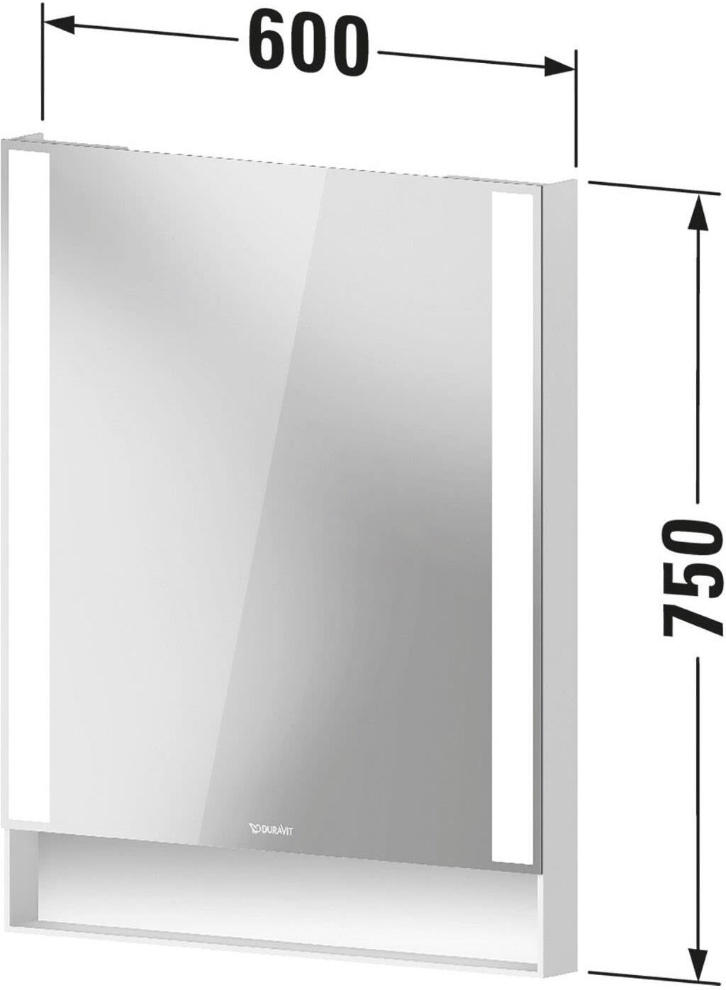 Duravit Collection One Badezimmerspiegel 60 x 75 cm mit hochwertiger Verarbeitung