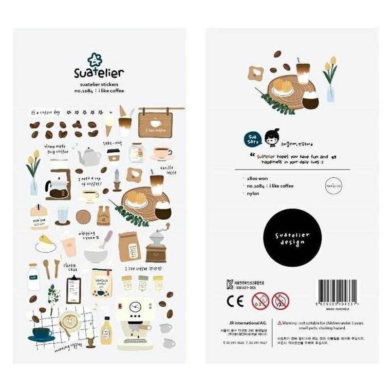 Centrum Dekorative Aufkleber für Kaffee (10 Sticker) (1084 i like coffee)