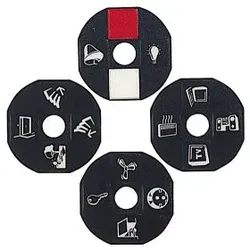 Set mit 2x4 Piktogrammscheiben