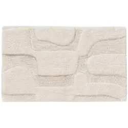 benuta Nest - Badteppich für Badezimmer - Badematte Nehir Weiß 50x80 cm