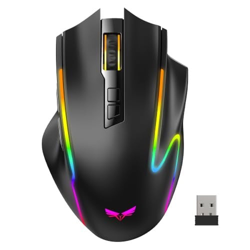 TECKNET Raptor Draadloze Gamingmuis met 4800 DPI en 8 Toetsen
