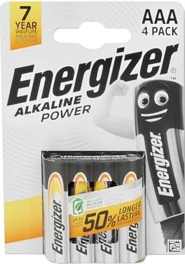 Energizer Alkaline Power LR03 Alkaline AAA Micro Batterie 1.5 V 4er Pack