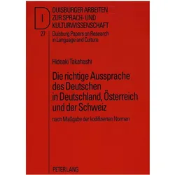 Die richtige Aussprache des Deutschen in Deutschland, Österreich und der Schweiz, Fachbücher von Hideaki Takahashi