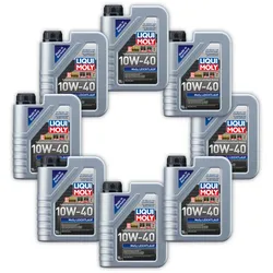 8x Motoröl LIQUI MOLY 1091 MoS2 Leichtlauf 10W-40 teilsynthetisch top Schmierung 1L