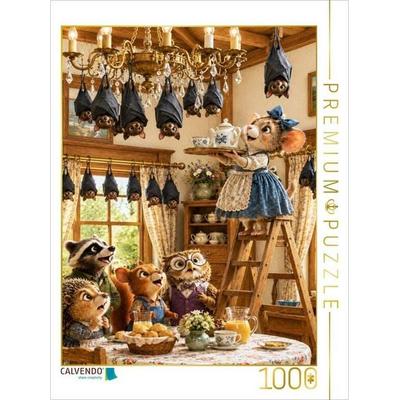 CALVENDO Puzzle Teezeit unter der Decke | 1000 Teile Lege-Größe 64x48cm Foto-Puzzle für glückliche Stunden