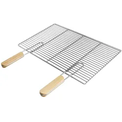 ECD Germany Grillrost Edelstahl 54 × 34 cm – Rechteckiger Grillrost mit Griffen, rostfrei, für Grillkamin, Gasgrill & Feuerschalen, Zubehör für BBQ &