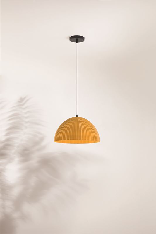 Fabas Luce Pendelleuchte Carola Schwarz Senffarbe 3757-40-367 8019282546122