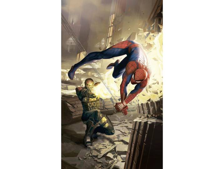 Marvel Fototapete Spider-Man Dodge, Mehrfarbig, Cartoon, 150x250 cm, Tapeten & Wandverkleidungen, Fototapeten