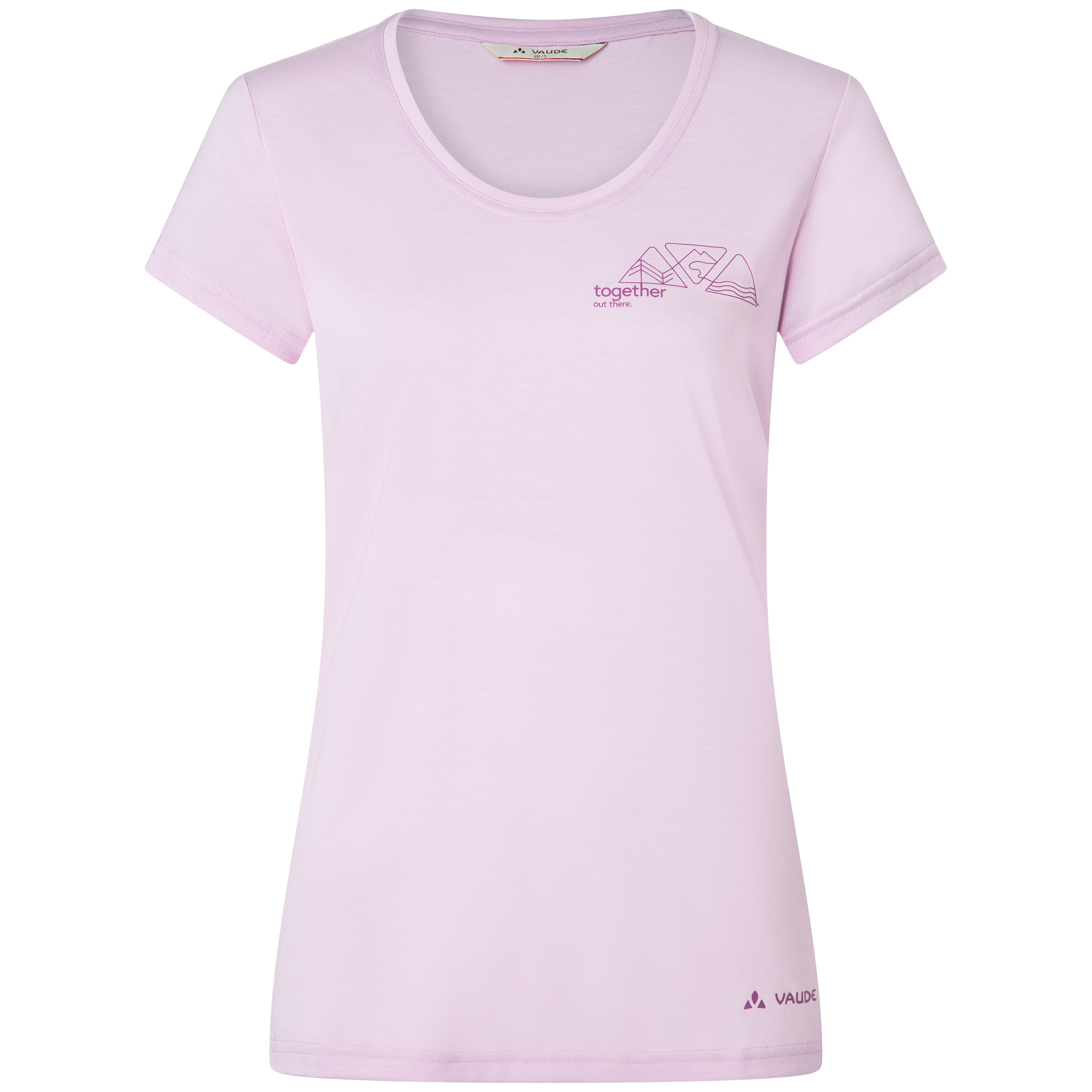 Vaude Sarema Print Damen T-Shirts rosa Größe XXS Trekking Geruchsneutralisierend Merinowolle