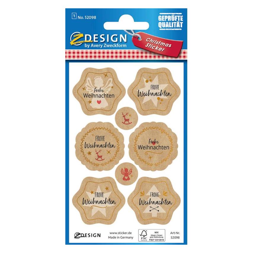 Z-Design Weihnachtssticker (8 Sticker) (52098)