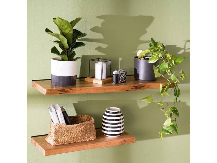 Wandboard Massivholz Akazie, lackiert Braun/Akazie 90cm