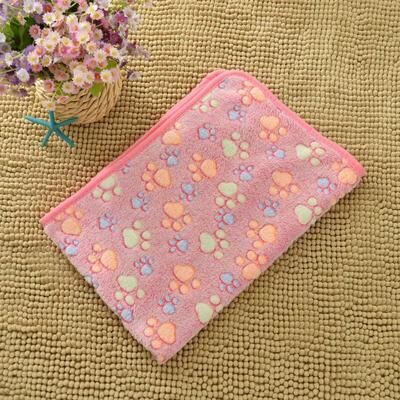Inspired Living Ultra Soft Plush Pet Blanket For Dogs & Cats Cozy Cartoon Winter Pet Mat pink s: 15.75 23.62 In