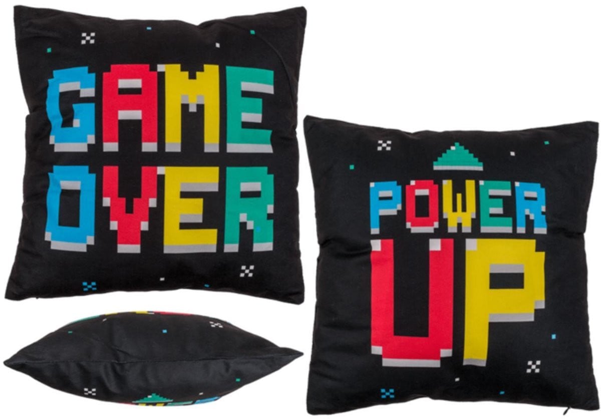Kussen Power Up & Game Over 40 x 40 cm