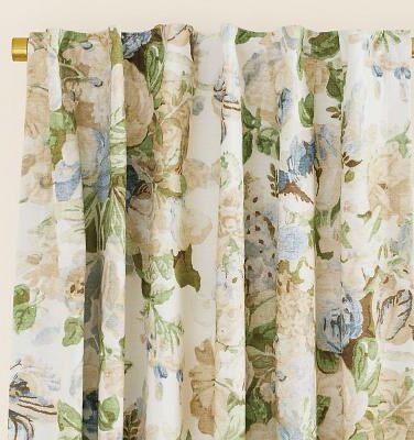 "Julia Floral Drapery Panel - 50""W x 120""L, Blackout - Ballard Designs"