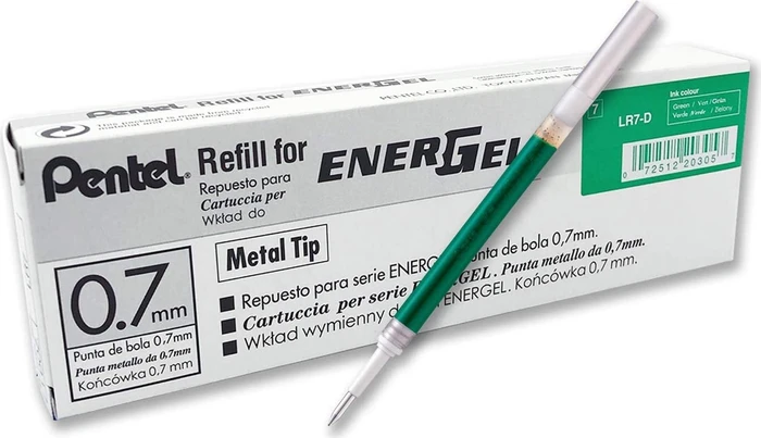 Pentel 12 EnerGel LR7 Gelschreiberminen grün