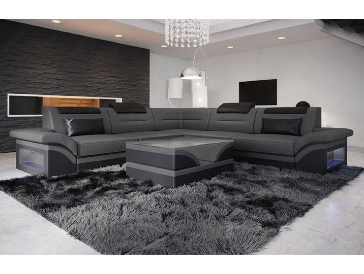 Mini Ecksofa Brianza L-Form aus Leder