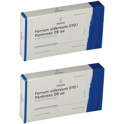 Ferrum Sidereum D 10/Pankreas 6 aa Ampullen 2x 2x8x1 ml