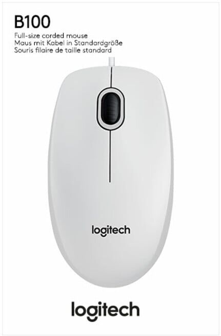 Logitech Maus Optisch,Business B100 USB ws (52-990-074)